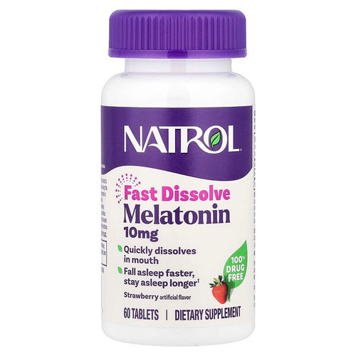 <img alt="Natrol, Melatonin, Fast Dissolve, Strawberry, 10 mg, 60 Tablets" title="Natrol, Melatonin, Fast Dissolve, Strawberry, 10 mg, 60 Tablets,047469062118"