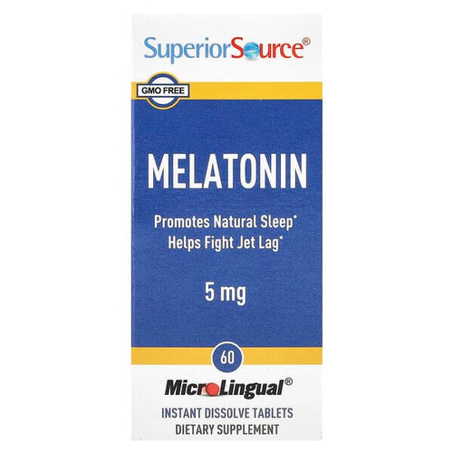 <img alt="Superior Source, Melatonin, 5 mg, 60 MicroLingual Instant Dissolve Tablets" title="Superior Source, Melatonin, 5 mg, 60 MicroLingual Instant Dissolve Tablets,076635907403"