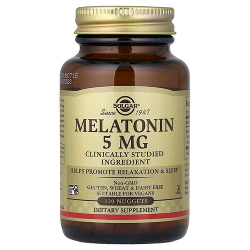 <img alt="Solgar, Melatonin, 5 mg, 120 Nuggets" title="Solgar, Melatonin, 5 mg, 120 Nuggets,033984019379"