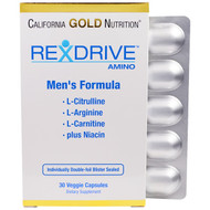 California Gold Nutrition, Rexdrive Amino, Mens Formula, 30 Veggie Caps