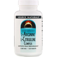 <img alt="Source Naturals, L-Arginine L-Citrulline Complex, 1,000 mg, 120 Tablets" title="Source Naturals, L-Arginine L-Citrulline Complex, 1,000 mg, 120 Tablets,021078020431"