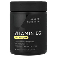 <img alt="Sports Research, Vitamin D3, 125 mcg (5,000 IU), 360 Softgels" title="Sports Research, Vitamin D3, 125 mcg (5,000 IU), 360 Softgels,023249004363"