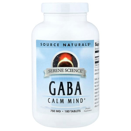<img alt="Source Naturals, Serene Science, GABA, 750 mg, 180 Tablets" title="Source Naturals, Serene Science, GABA, 750 mg, 180 Tablets,021078002680"