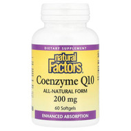 <img alt="Natural Factors, Coenzyme Q10, 200 mg, 60 Softgels" title="Natural Factors, Coenzyme Q10, 200 mg, 60 Softgels,068958207223"