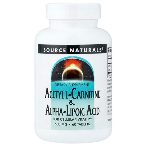 <img alt="Source Naturals, Acetyl L-Carnitine & Alpha-Lipoic Acid, 60 Tablets" title="Source Naturals, Acetyl L-Carnitine & Alpha-Lipoic Acid, 60 Tablets,021078017998"