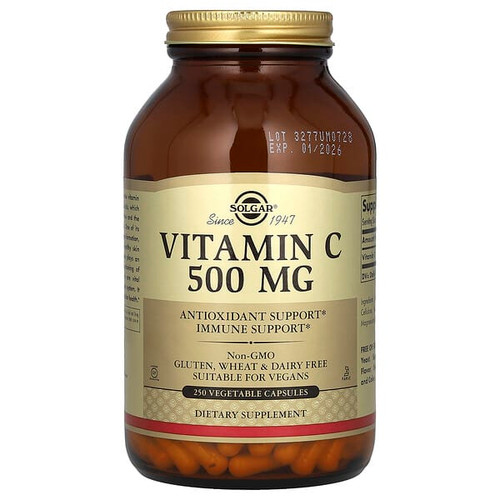 <img alt="Solgar, Vitamin C, 500 mg, 250 Vegetable Capsules" title="Solgar, Vitamin C, 500 mg, 250 Vegetable Capsules,033984032613"