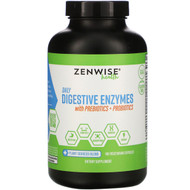 <img alt="Zenwise Health, Daily Digestive Enzymes with Prebiotics + Probiotics, 180 Vegetarian Capsules" title="Zenwise Health, Daily Digestive Enzymes with Prebiotics + Probiotics, 180 Vegetarian Capsules,856521007345"