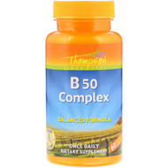 <img alt="Thompson, B50 Complex, 60 Capsules" title="Thompson, B50 Complex, 60 Capsules,031315196805"
