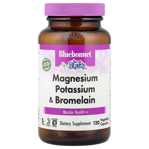 <img alt="Bluebonnet Nutrition, Magnesium Potassium & Bromelain, 120 Vegetable Capsules" title="Bluebonnet Nutrition, Magnesium Potassium & Bromelain, 120 Vegetable Capsules,743715007338"