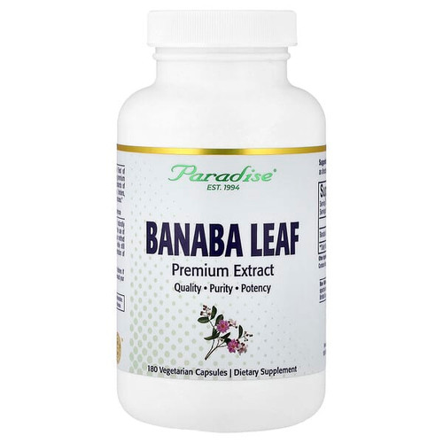 <img alt="Paradise Herbs, Banaba Leaf Extract, 180 Vegetarian Capsules (250 mg per Capsule)" title="Paradise Herbs, Banaba Leaf Extract, 180 Vegetarian Capsules (250 mg per Capsule),601944777838"