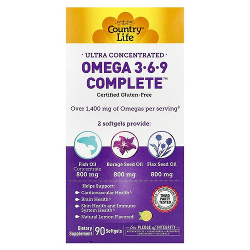 <img alt="Country Life, Ultra Concentrated Omega 3-6-9 Complete, Natural Lemon, 90 Softgels" title="Country Life, Ultra Concentrated Omega 3-6-9 Complete, Natural Lemon, 90 Softgels,015794041009"