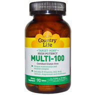 <img alt="Country Life, Target-Mins, Multi-100, High Potency, 90 Tablets" title="Country Life, Target-Mins, Multi-100, High Potency, 90 Tablets,015794082620"