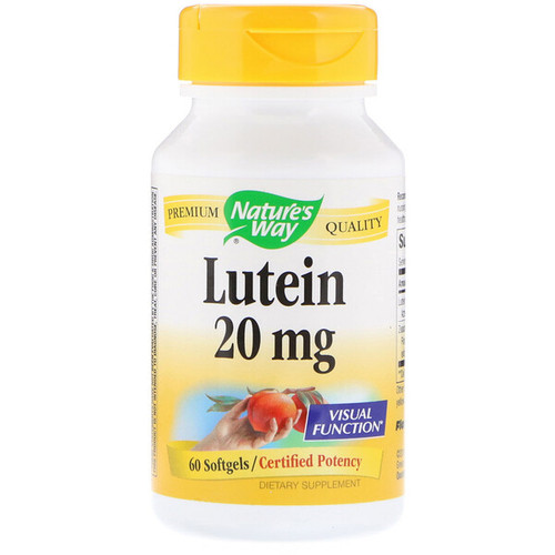 <img alt="Natures Way, Lutein, 20 mg, 60 Softgels" title="Natures Way, Lutein, 20 mg, 60 Softgels,033674154915"