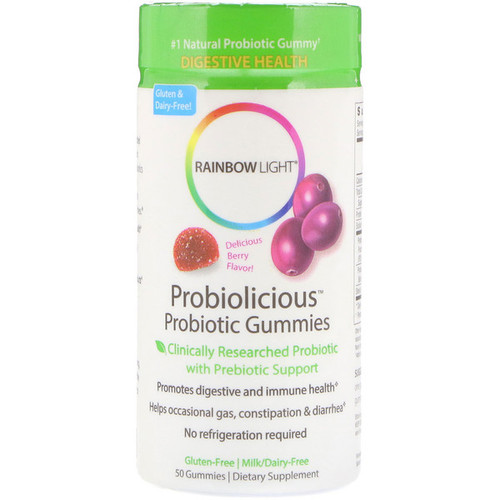 <img alt="Rainbow Light, Probiolicious Probiotic Gummies, Delicious Berry Flavor, 50 Gummies" title="Rainbow Light, Probiolicious Probiotic Gummies, Delicious Berry Flavor, 50 Gummies,021888121212"