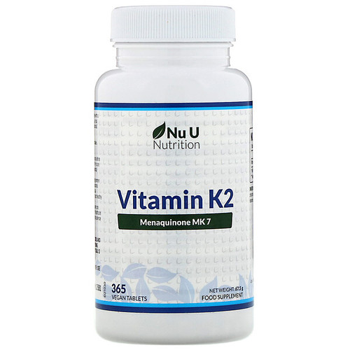 <img alt="Nu U Nutrition, Vitamin K2, 365 Vegan Tablets" title="Nu U Nutrition, Vitamin K2, 365 Vegan Tablets,810028760134"