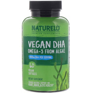 <img alt="NATURELO, Vegan DHA, Omega-3 from Algae, 800 mg, 60 Vegan Softgels" title="NATURELO, Vegan DHA, Omega-3 from Algae, 800 mg, 60 Vegan Softgels,628110628459"