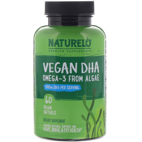 <img alt="NATURELO, Vegan DHA, Omega-3 from Algae, 800 mg, 60 Vegan Softgels" title="NATURELO, Vegan DHA, Omega-3 from Algae, 800 mg, 60 Vegan Softgels,628110628459"
