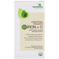 <img alt="FutureBiotics, Certified Organic Iron + C, 90 Organic Vegetarian Tablets" title="FutureBiotics, Certified Organic Iron + C, 90 Organic Vegetarian Tablets,049479035212"