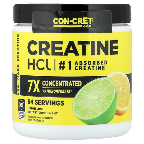 <img alt="Con-Cret, Creatine HCl, Lemon-Lime, 2.2 oz (61.4 g)" title="Con-Cret, Creatine HCl, Lemon-Lime, 2.2 oz (61.4 g),682676704644"