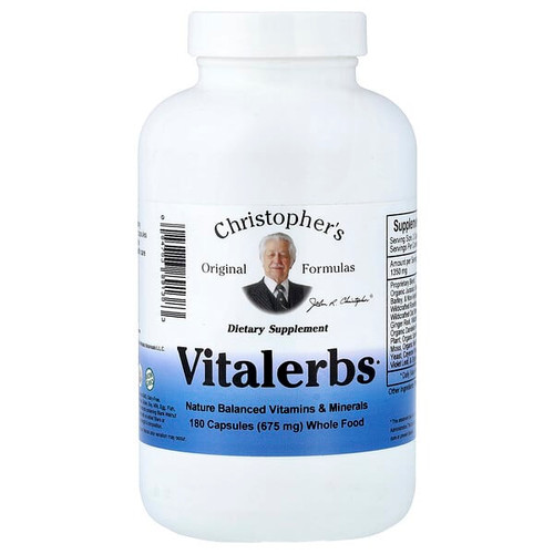 <img alt="Christophers Original Formulas, Vitalerbs, 180 Capsules" title="Christophers Original Formulas, Vitalerbs, 180 Capsules,084783891383"