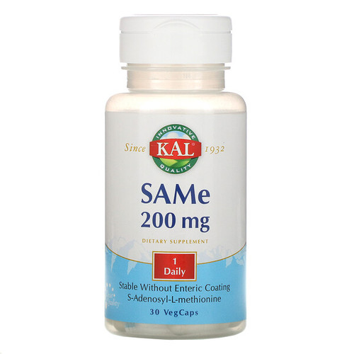 <img alt="KAL, SAMe, 200 mg, 30 VegCaps" title="KAL, SAMe, 200 mg, 30 VegCaps,021245109464"
