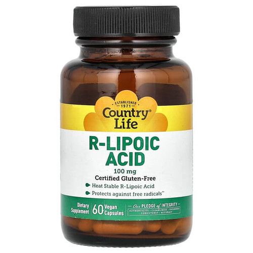 <img alt="Country Life, R-Lipoic Acid, 100 mg, 60 Vegan Capsules" title="Country Life, R-Lipoic Acid, 100 mg, 60 Vegan Capsules,015794016533"