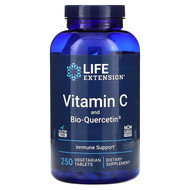 <img alt="Life Extension, Vitamin C and Bio-Quercetin, 250 Vegetarian Tablets" title="Life Extension, Vitamin C and Bio-Quercetin, 250 Vegetarian Tablets,737870222729"