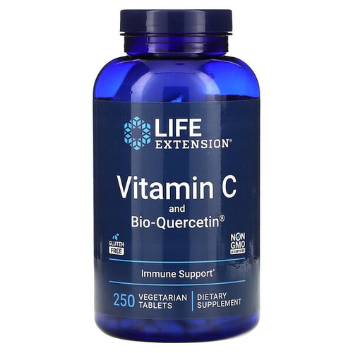 <img alt="Life Extension, Vitamin C and Bio-Quercetin, 250 Vegetarian Tablets" title="Life Extension, Vitamin C and Bio-Quercetin, 250 Vegetarian Tablets,737870222729"