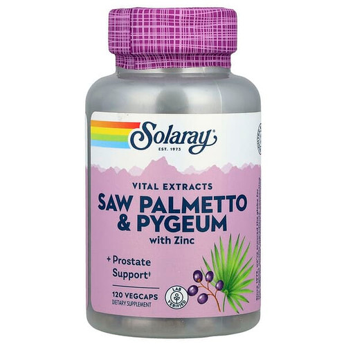 <img alt="Solaray, Vital Extracts, Saw Palmetto & Pygeum with Zinc, 120 VegCaps" title="Solaray, Vital Extracts, Saw Palmetto & Pygeum with Zinc, 120 VegCaps,076280037685"