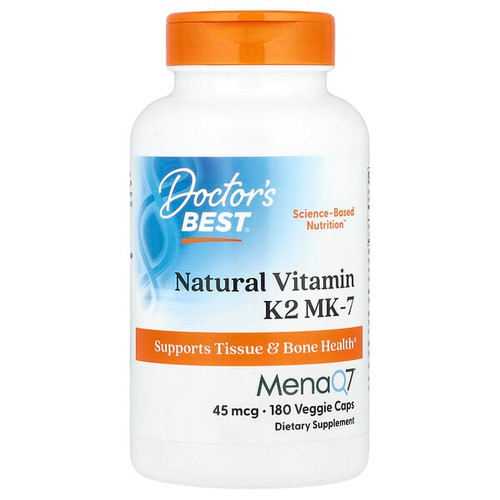 <img alt="Doctors Best, Natural Vitamin K2 MK-7 , 45 mcg, 180 Veggie Caps" title="Doctors Best, Natural Vitamin K2 MK-7 , 45 mcg, 180 Veggie Caps,753950003569"