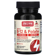 <img alt="Jarrow Formulas, Vegan Methyl B-12 & Methyl Folate, Ultra Strength, Cherry, 60 Chewable Tablets" title="Jarrow Formulas, Vegan Methyl B-12 & Methyl Folate, Ultra Strength, Cherry, 60 Chewable Tablets,790011180197"