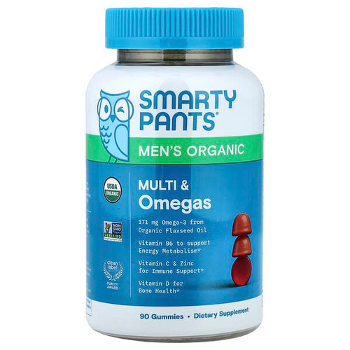 <img alt="SmartyPants, Mens Organic Multi & Omegas Gummies, Raspberry, Orange, and Cherry, 90 Gummies" title="SmartyPants, Mens Organic Multi & Omegas Gummies, Raspberry, Orange, and Cherry, 90 Gummies,817053020974"