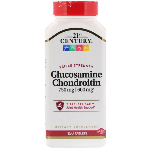 <img alt="21st Century, Glucosamine 750 Chondroitin 600  Triple Strength, 150 Tablets" title="21st Century, Glucosamine 750 Chondroitin 600  Triple Strength, 150 Tablets,740985224816"
