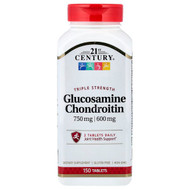 <img alt="21st Century, Glucosamine Chondroitin, Triple Strength, 150 Tablets" title="21st Century, Glucosamine Chondroitin, Triple Strength, 150 Tablets,740985224816"