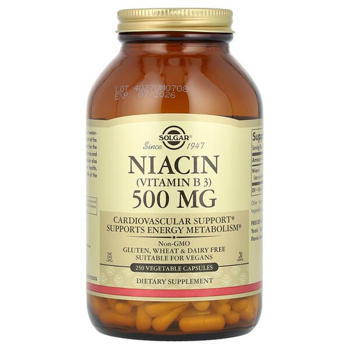 <img alt="Solgar, Niacin (Vitamin B3), 500 mg, 250 Vegetable Capsules" title="Solgar, Niacin (Vitamin B3), 500 mg, 250 Vegetable Capsules,033984018525"