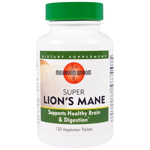 <img alt="Mushroom Wisdom, Super Lions Mane, 120 Veggie Tabs" title="Mushroom Wisdom, Super Lions Mane, 120 Veggie Tabs,791014109031"