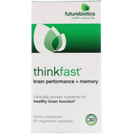 <img alt="FutureBiotics, ThinkFast, Brain Performance + Memory, 60 Vegetarian Capsules" title="FutureBiotics, ThinkFast, Brain Performance + Memory, 60 Vegetarian Capsules,049479025091"