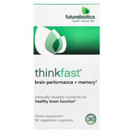 <img alt="Futurebiotics, ThinkFast, Brain Performance + Memory, 60 Vegetarian Capsules" title="Futurebiotics, ThinkFast, Brain Performance + Memory, 60 Vegetarian Capsules,049479025091"