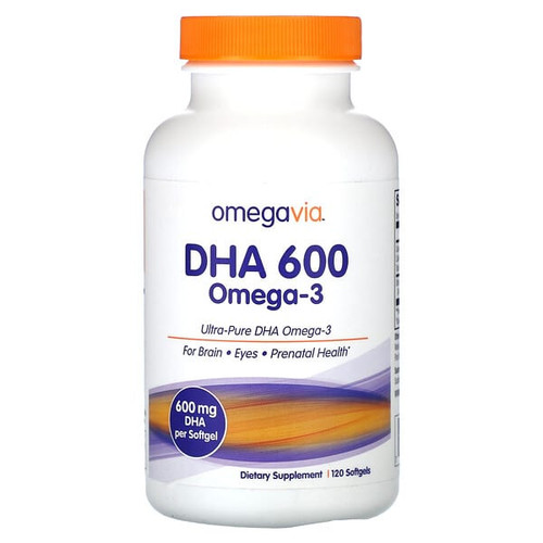 <img alt="OmegaVia, DHA 600, Omega-3, 120 Softgels" title="OmegaVia, DHA 600, Omega-3, 120 Softgels,794504984958"