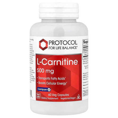 <img alt="Protocol for Life Balance, L-Carnitine, 500 mg, 60 Veg Capsules" title="Protocol for Life Balance, L-Carnitine, 500 mg, 60 Veg Capsules,707359100725"