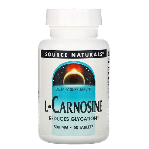 <img alt="Source Naturals, L-Carnosine, 500 mg, 60 Tablets" title="Source Naturals, L-Carnosine, 500 mg, 60 Tablets,021078015581"
