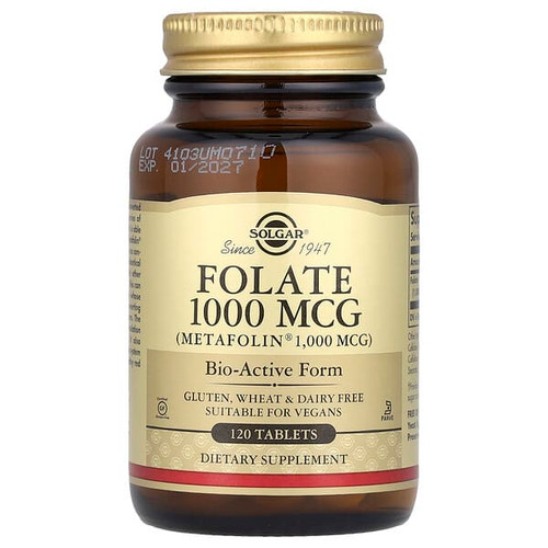 <img alt="Solgar, Folate, 1,000 mcg, 120 Tablets" title="Solgar, Folate, 1,000 mcg, 120 Tablets,033984535961"