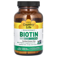 <img alt="Country Life, Biotin, High Potency , 10 mg, 120 Vegan Capsules" title="Country Life, Biotin, High Potency , 10 mg, 120 Vegan Capsules,015794065081"