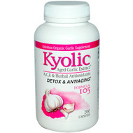 <img alt="Kyolic, Aged Garlic Extract, Detox & Anti-Aging, Formula 105, 200 Capsules" title="Kyolic, Aged Garlic Extract, Detox & Anti-Aging, Formula 105, 200 Capsules,023542105422"