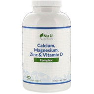<img alt="Nu U Nutrition, Calcium, Magnesium, Zinc & Vitamin D Complex, 365 Vegetarian Tablets" title="Nu U Nutrition, Calcium, Magnesium, Zinc & Vitamin D Complex, 365 Vegetarian Tablets,810028760028"