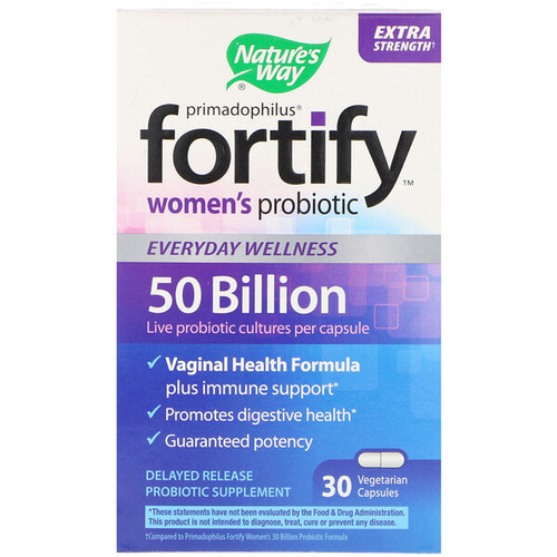<img alt="Natures Way, Primadophilus, Fortify, Womens Probiotic, Extra Strength, 30 Vegetarian Capsules" title="Natures Way, Primadophilus, Fortify, Womens Probiotic, Extra Strength, 30 Vegetarian Capsules,033674115817"