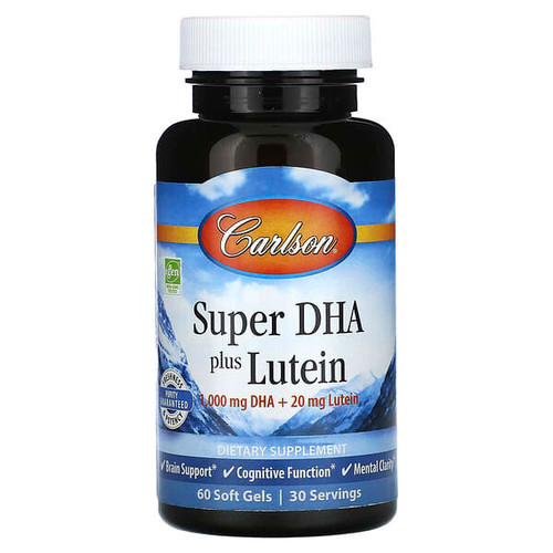 <img alt="Carlson, Super DHA Plus Lutein, 60 Soft Gels" title="Carlson, Super DHA Plus Lutein, 60 Soft Gels,088395188107"