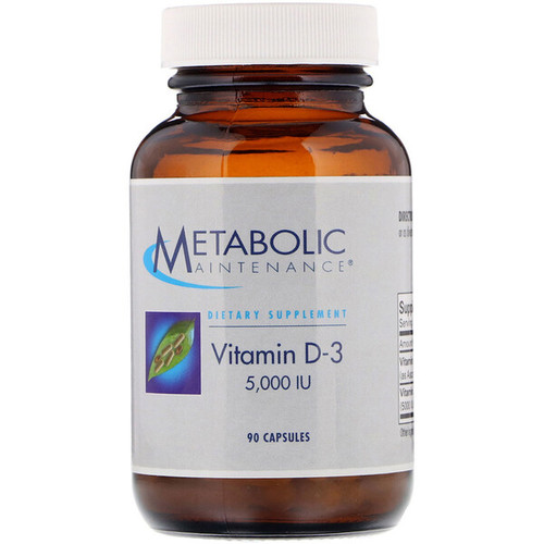<img alt="Metabolic Maintenance, Vitamin D-3, 5,000 IU, 90 Capsules" title="Metabolic Maintenance, Vitamin D-3, 5,000 IU, 90 Capsules,838287005155"