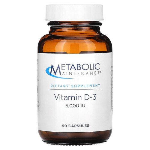 <img alt="Metabolic Maintenance, Vitamin D-3, 5,000 IU, 90 Capsules" title="Metabolic Maintenance, Vitamin D-3, 5,000 IU, 90 Capsules,838287005155"