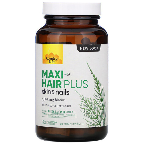 <img alt="Country Life, Maxi Hair Plus, 5,000 mg, 120 Vegetarian Capsules" title="Country Life, Maxi Hair Plus, 5,000 mg, 120 Vegetarian Capsules,015794050452"